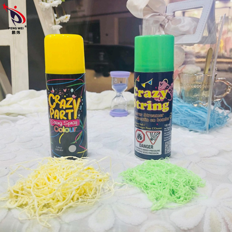 250ml Xịt chuỗi sinh nhật nhiều màu, Xịt tiệc Giáng sinh Crazy String
