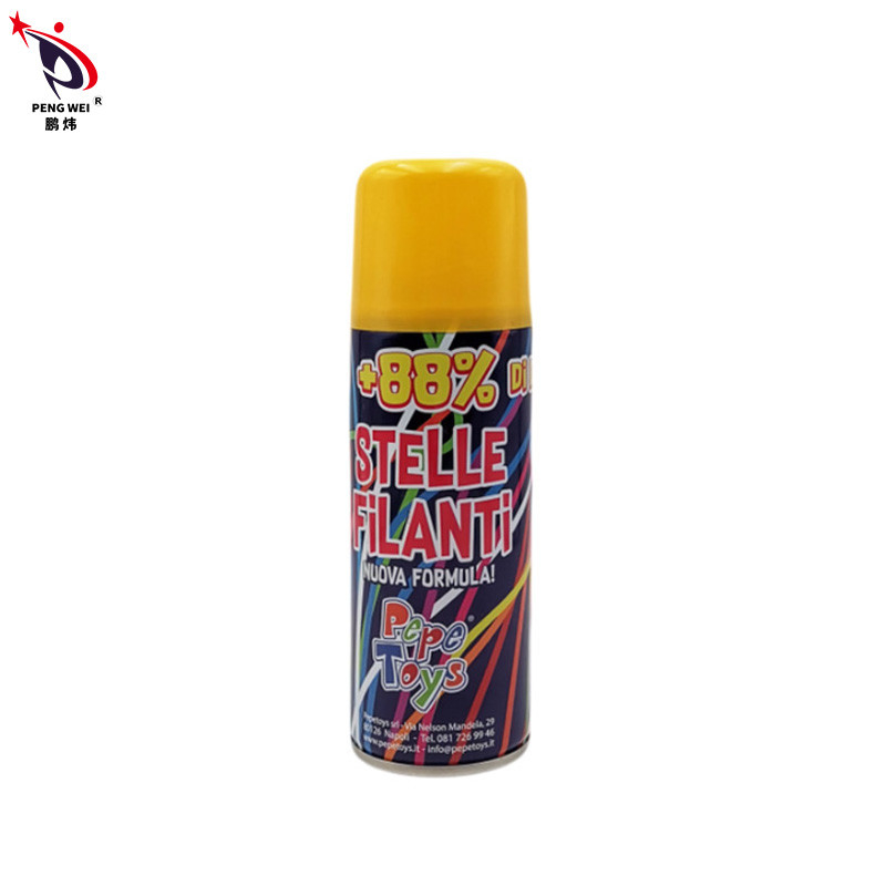 ISO14001 Crazy Silly String Spray 6 màu Không cháy Bền