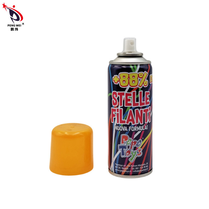 ISO14001 Crazy Silly String Spray 6 màu Không cháy Bền