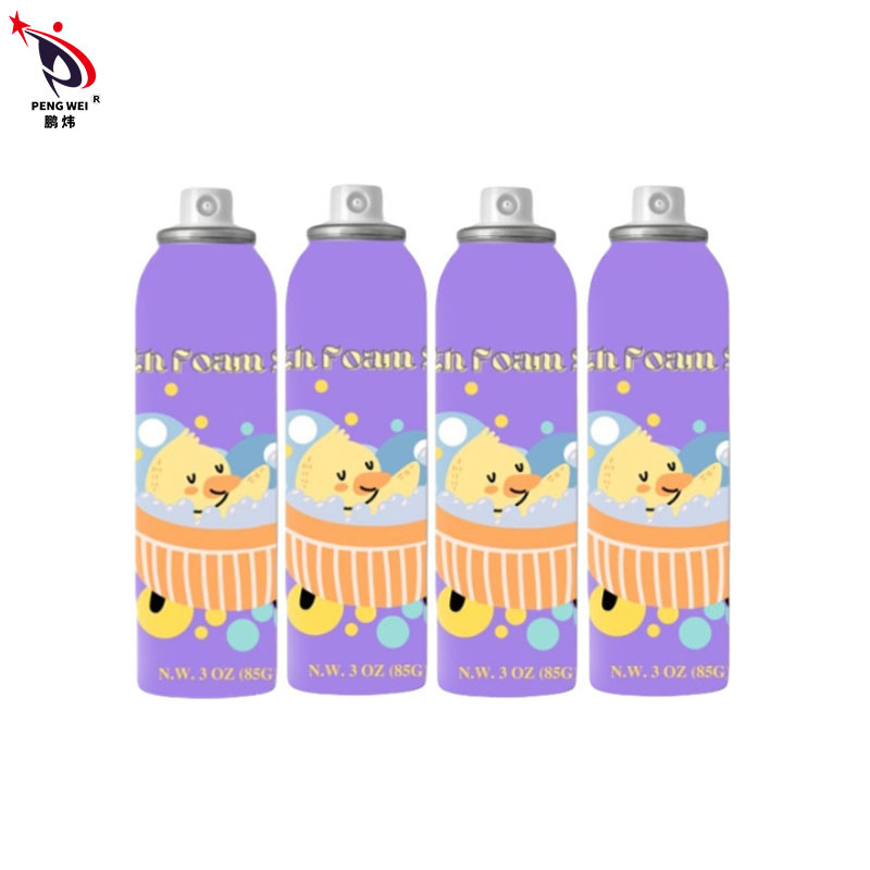 Dung dịch xịt rửa bọt nhôm 150ml Màu tím cho trẻ em