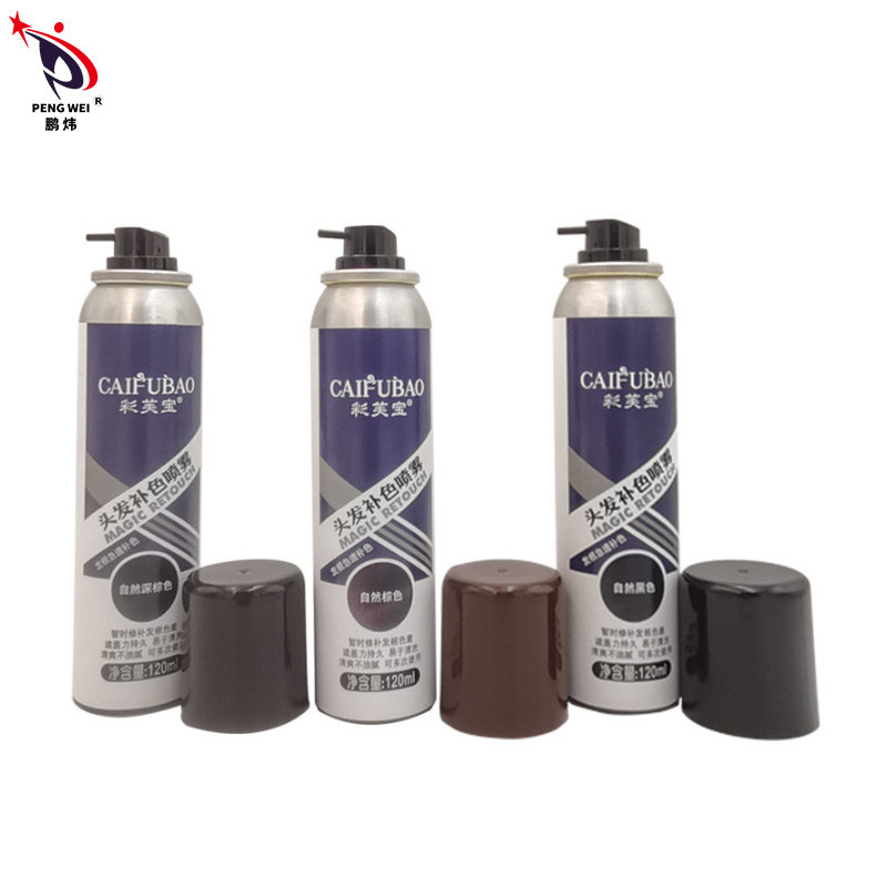 OEM ODM Đen Màu nâu đậm Màu tóc Xịt Xịt màu chân tóc tạm thời 40 * 140mm