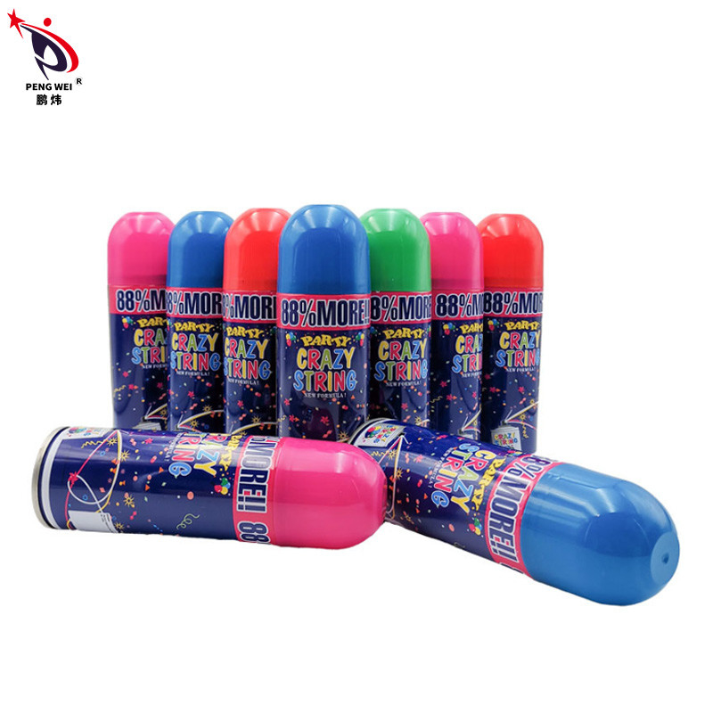 Năm mới Giáng sinh đầy màu sắc Crazy Ribbon Spray String Kích thước tùy chỉnh