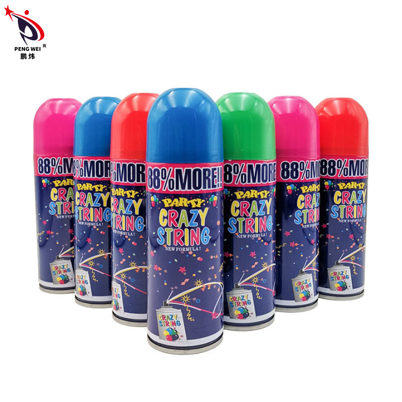 Năm mới Giáng sinh đầy màu sắc Crazy Ribbon Spray String Kích thước tùy chỉnh