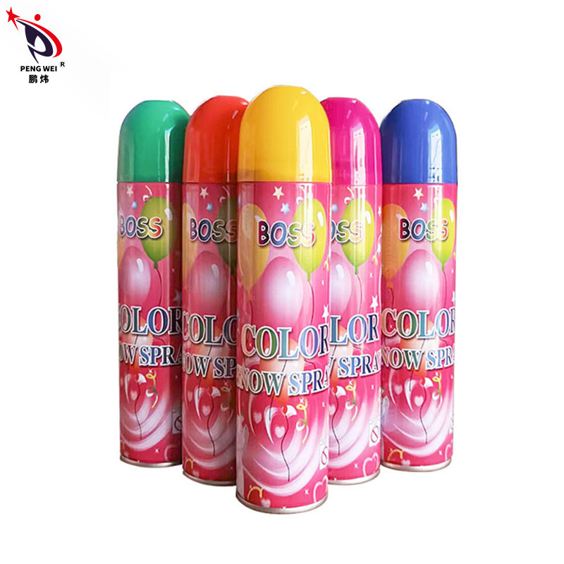 Bình xịt tuyết màu Boss 550ml Thân thiện với môi trường Trang trí đám cưới Carnival Đảng Bình xịt tuyết bọt