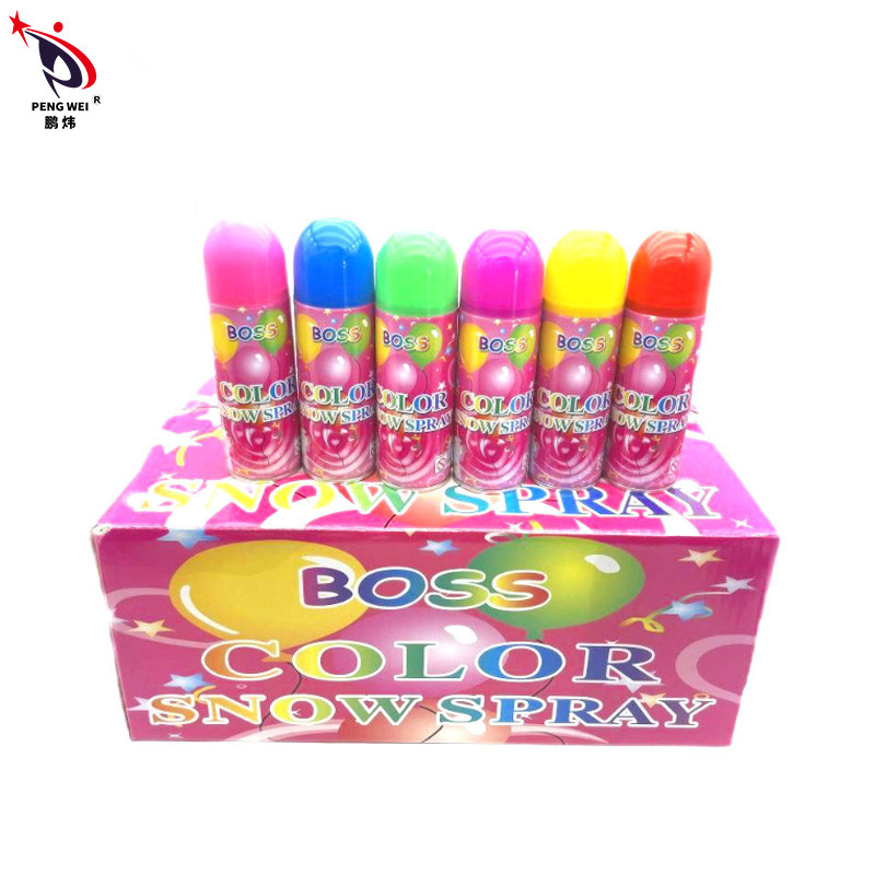 Bình xịt tuyết màu Boss 550ml Thân thiện với môi trường Trang trí đám cưới Carnival Đảng Bình xịt tuyết bọt