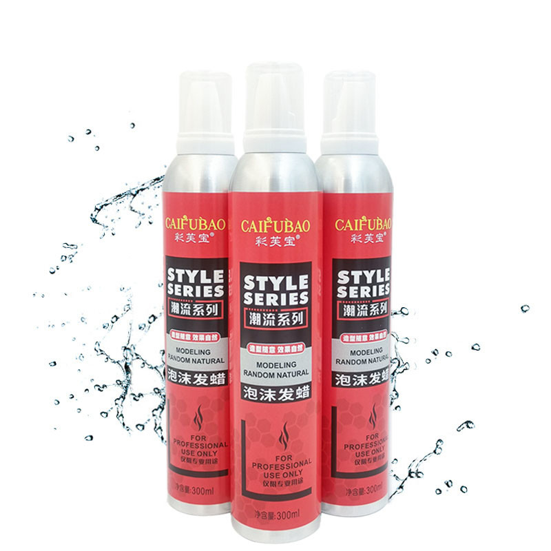 Keo xịt tóc khô nhanh tùy chỉnh Strong Hold Portable Barber Natural Styling Mousse 300ml