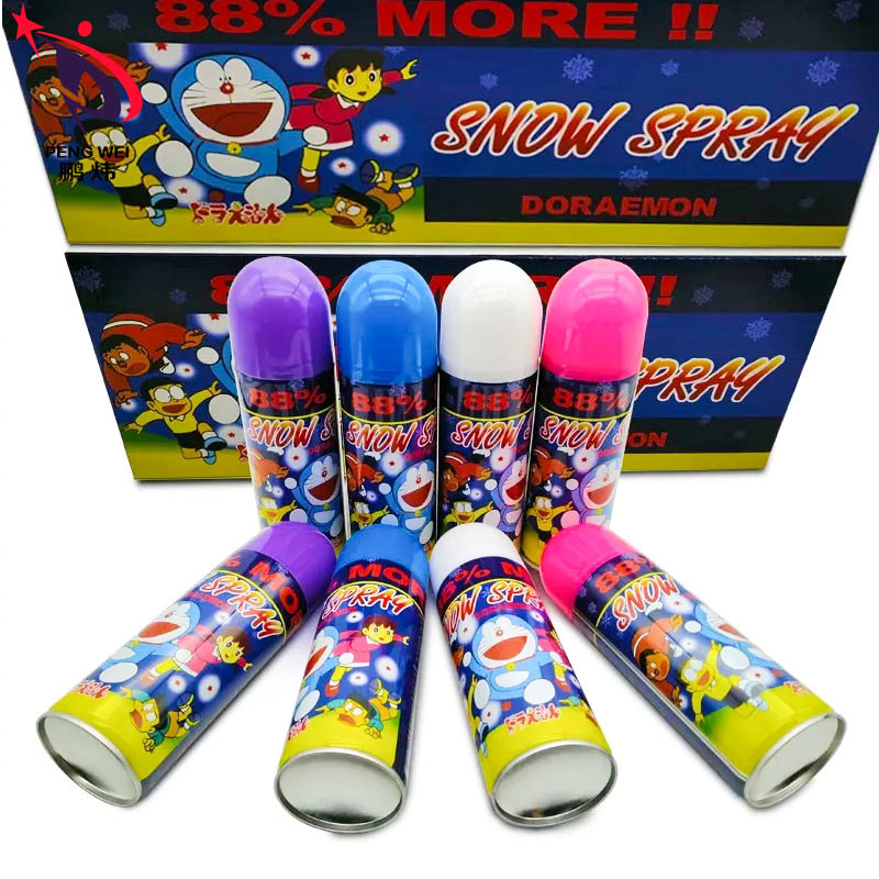 Bình xịt tuyết nhân tạo Doraemon nhiều màu 250ml Giải trí tiệc cưới Giáng sinh