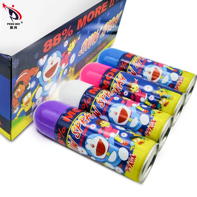 Bình xịt tuyết nhân tạo Doraemon nhiều màu 250ml Giải trí tiệc cưới Giáng sinh