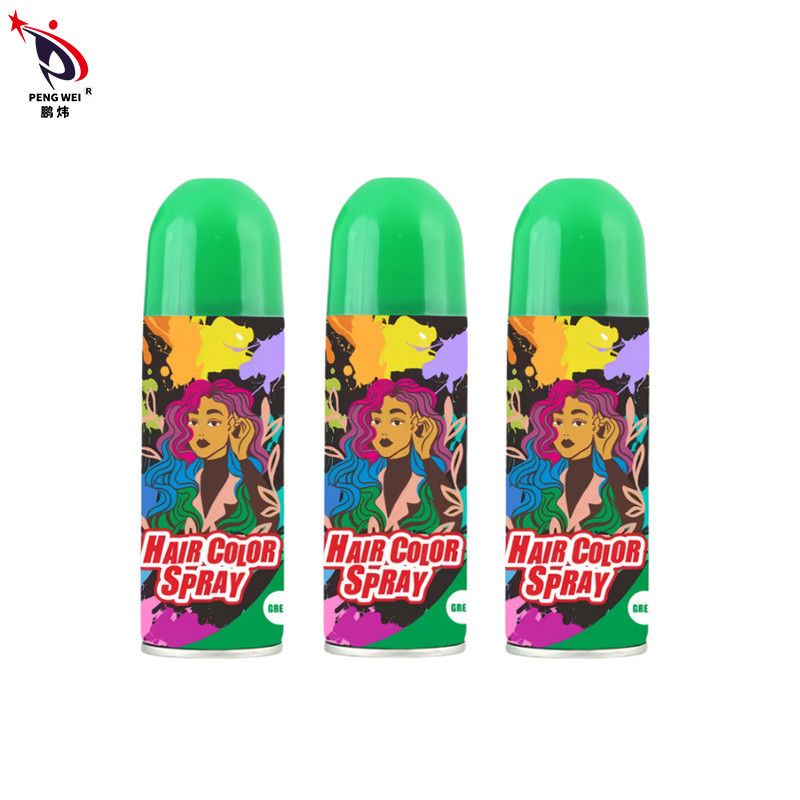 Máy xịt màu tóc OEM 250ml Tinplate Can Free Of Toxin Instant Temporary Green