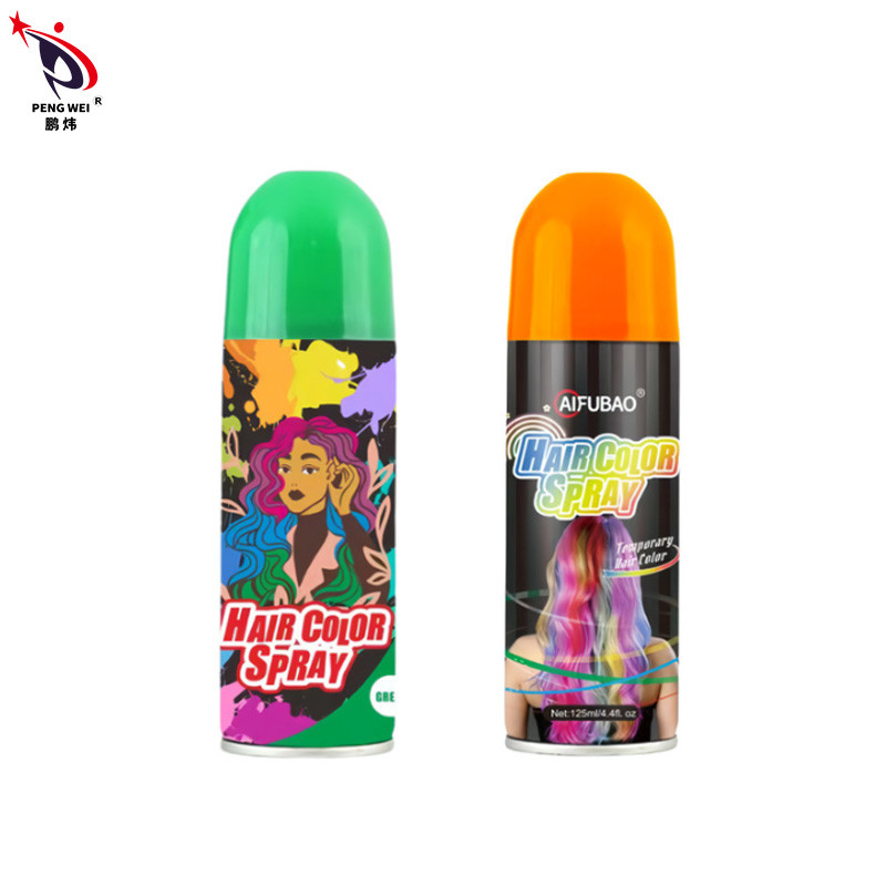 Máy xịt màu tóc OEM 250ml Tinplate Can Free Of Toxin Instant Temporary Green