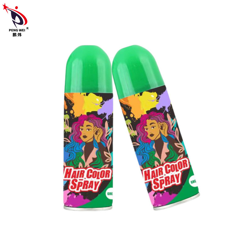 Máy xịt màu tóc OEM 250ml Tinplate Can Free Of Toxin Instant Temporary Green