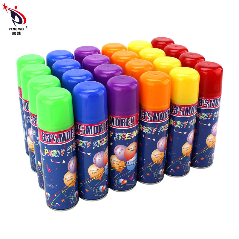 Không độc hại Silly String Spray Dễ dàng để làm sạch Màu sắc Giáng sinh Halloween Party Crazy String