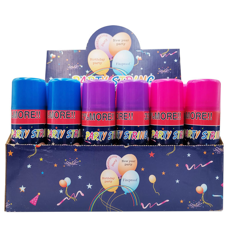 Không độc hại Silly String Spray Dễ dàng để làm sạch Màu sắc Giáng sinh Halloween Party Crazy String