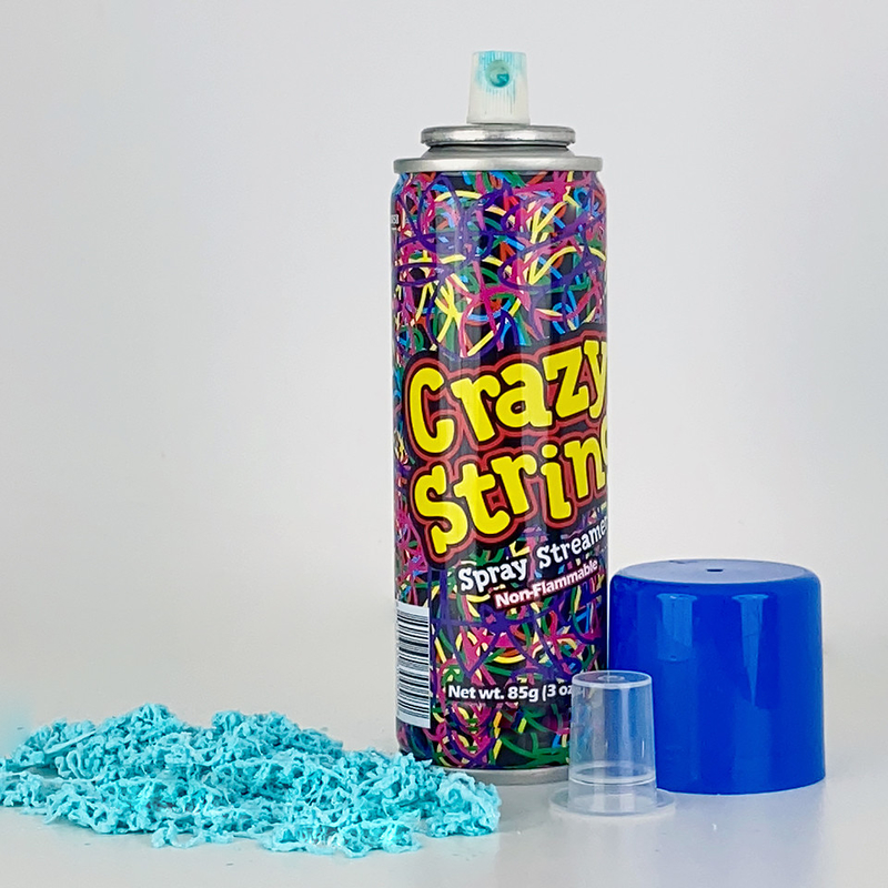 Bình xịt streamer các loại cho bữa tiệc đầy màu sắc Unisex Crazy String Spray để giải trí và vui chơi