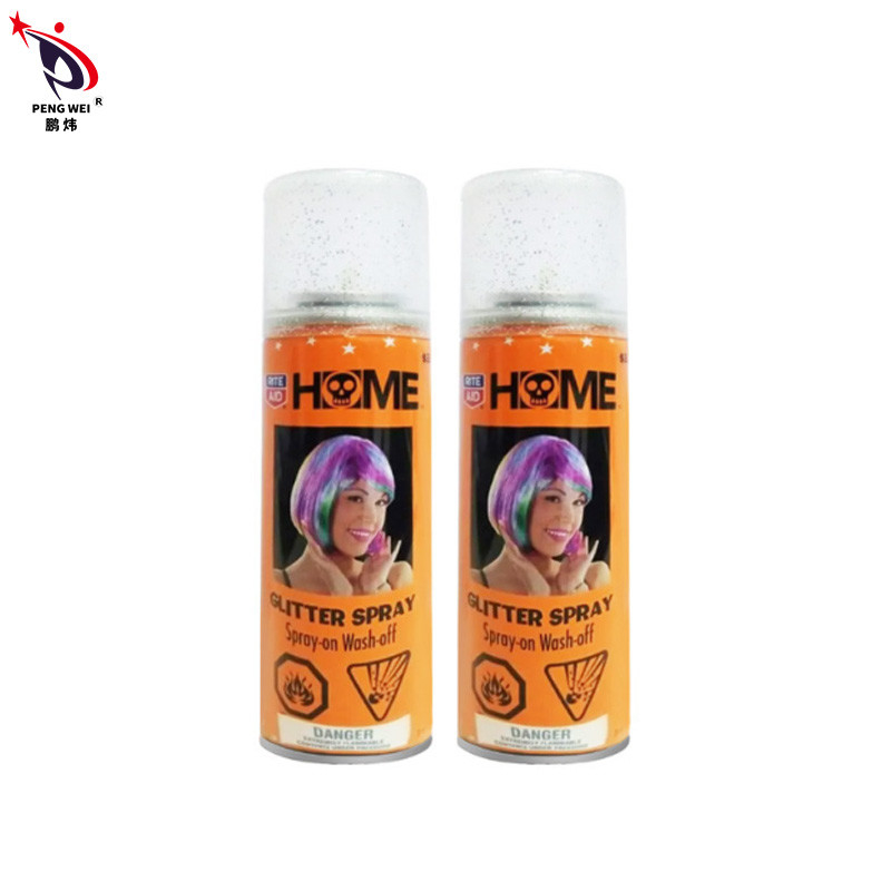 Đồ dùng cho bữa tiệc thân thiện với môi trường Xịt tóc lấp lánh Màu ngay lập tức có thể rửa để trông phong cách