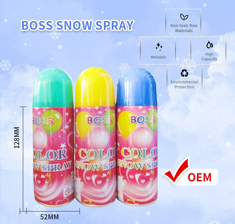 Bầu tuyết nhân tạo màu trắng hoặc màu sắc 400ml Lễ hội