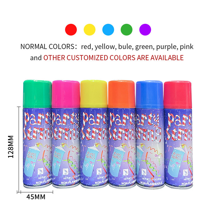 Custom Made Funny 80g Colorful Silly String Spray Lễ cưới