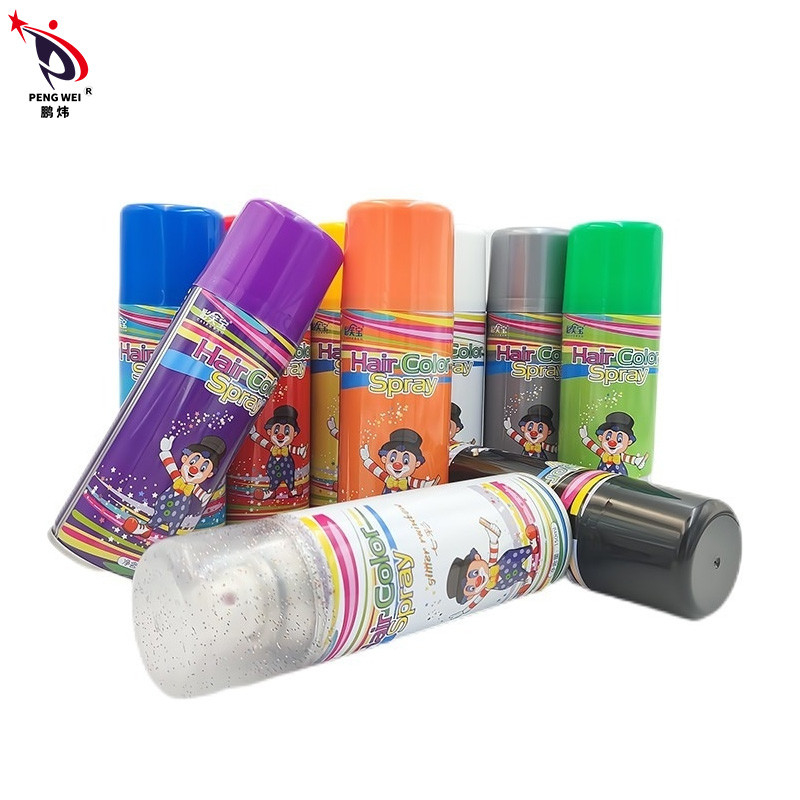 250ml Xịt màu tóc tạm thời dùng một lần Xịt tạo kiểu tóc Unisex Trang trí tiệc